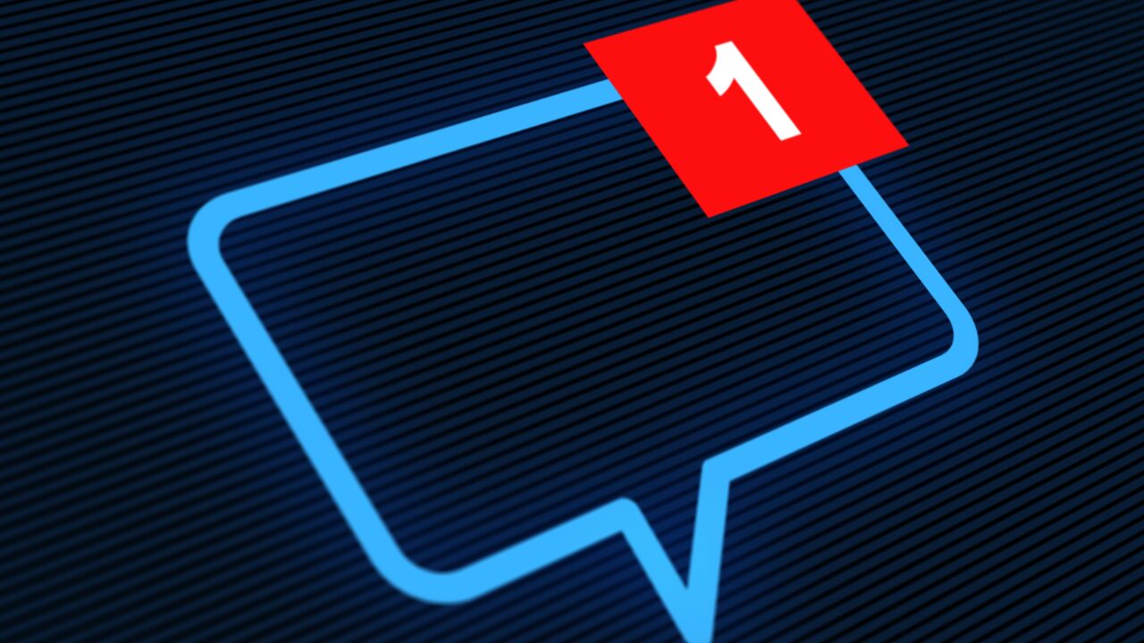 New message notification on smartphone