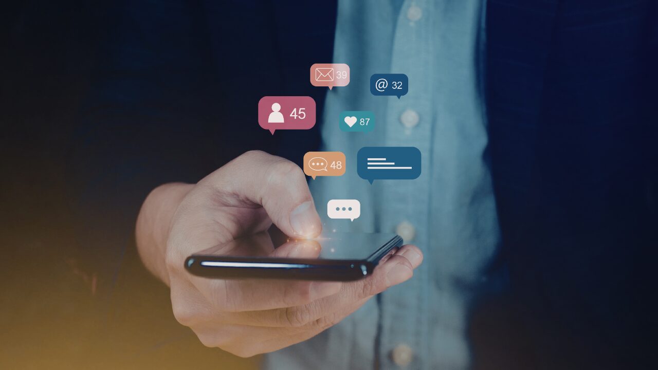 Smartphone with notification alerts