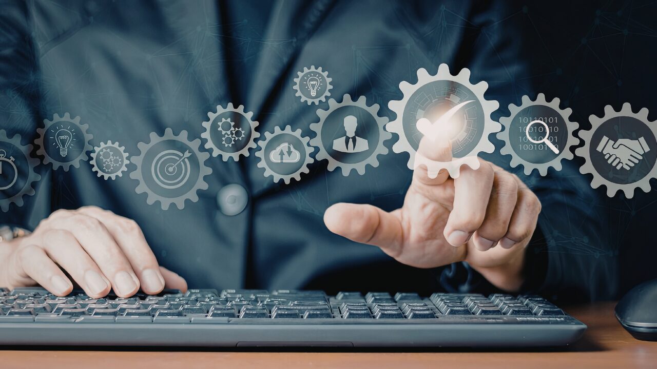 Digital automation process illustration